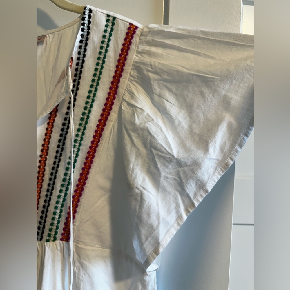 Knox Rose White Cotton Boho Chic Dress - Picture 5 of 5